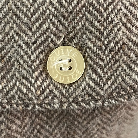 Olive Juice brown wool blend button back sleeveless herringbone dress, size 4. - Picture 8 of 8